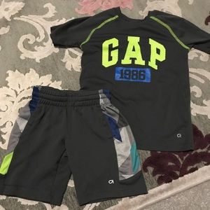 Gap kids activewear shorts and shirt set